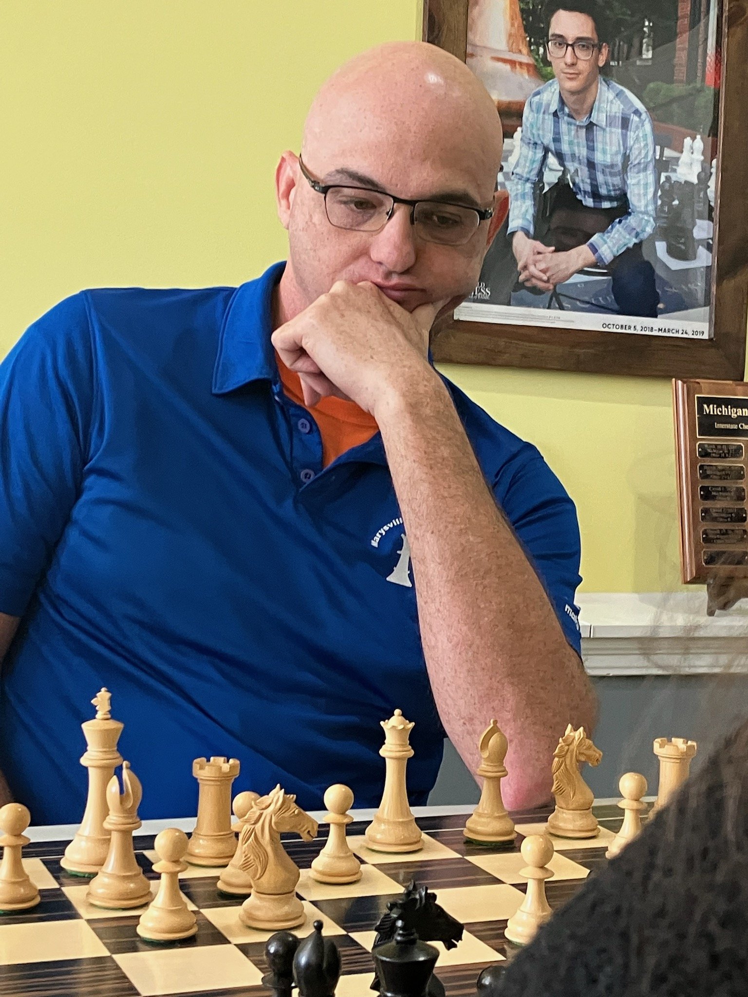 Howard R Dixon playing chess